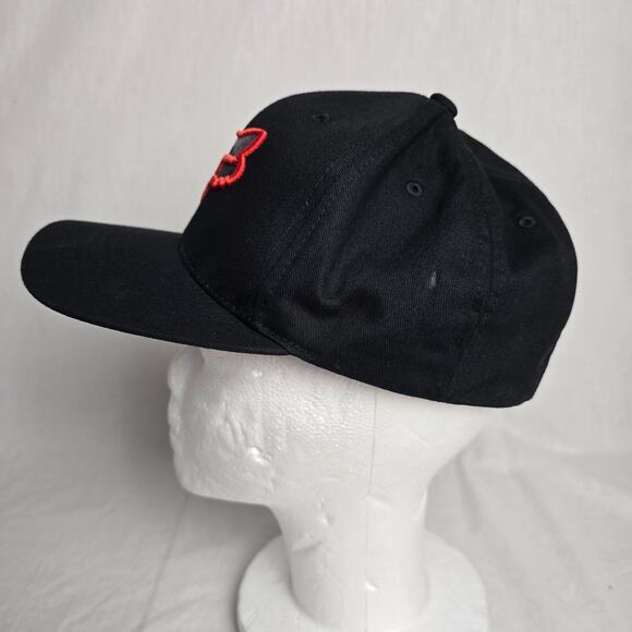 Fox Racing Trucker Hat Black Red Fox Head 100% Cotton OSFA - Picture 9 of 13